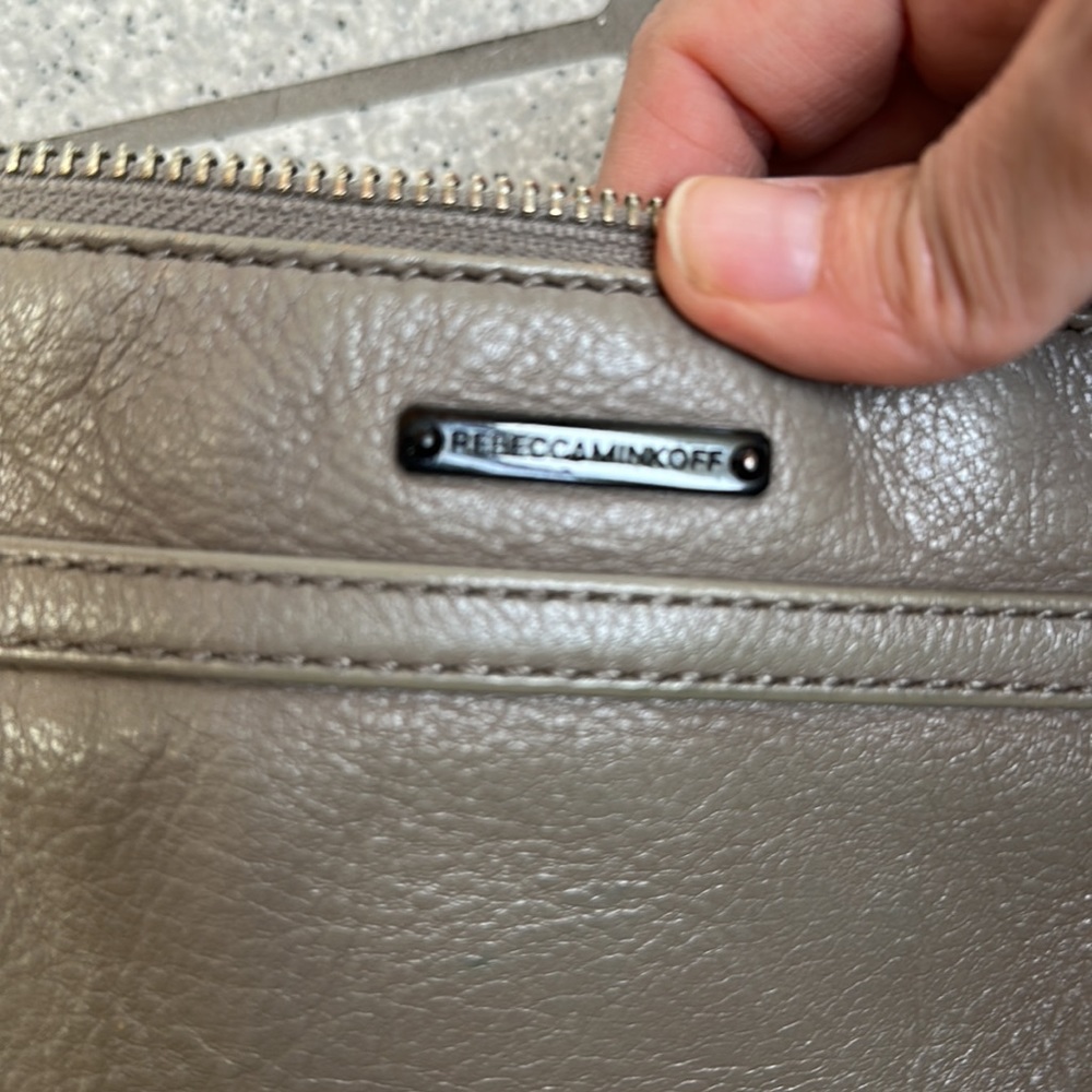 Rebecca Minkoff mini gray crossbody rareblack metal hardware excellent condition - Picture 3 of 12